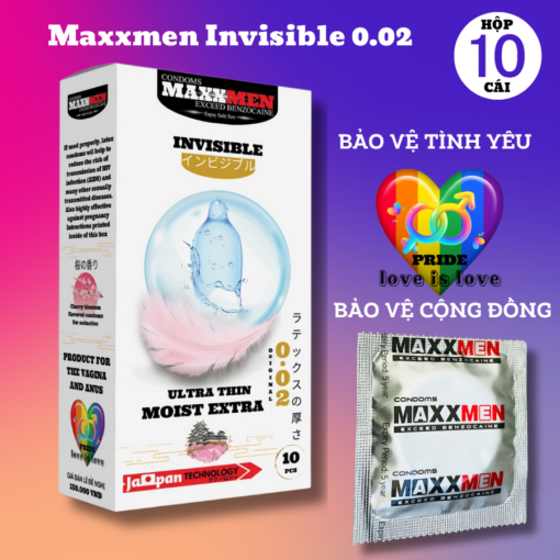 Bao cao su Maxxmen 49mm siêu mỏng 002 công nghệ Nhật Bản