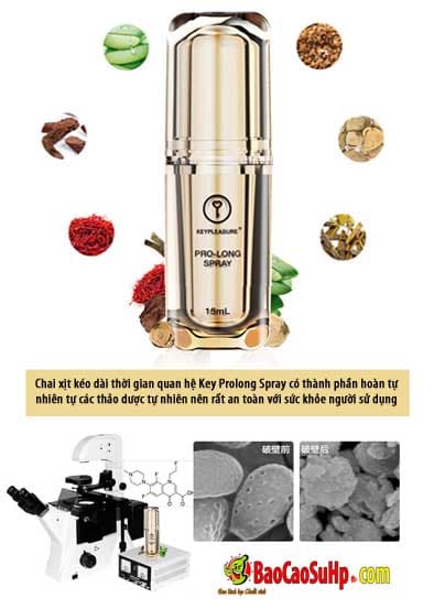 Key Prolong Spray 15ml cao cấp, tăng cường thời gian quan hệ