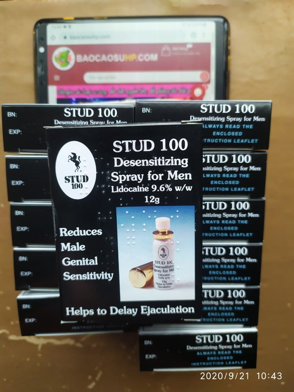 Chai xịt Stud 100 UK nắp vàng chất lượng đảm bảo mua ngay