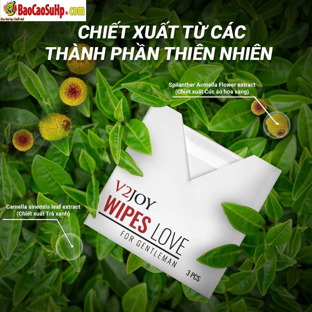 Khăn lau chống xuất tinh sớm thảo dược Vjoy an toàn hiệu quả