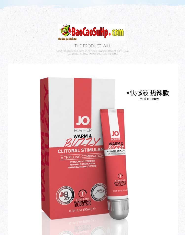 Gel bôi trơn JO® WARM & BUZZY ấm nóng kích thích mãnh liệt