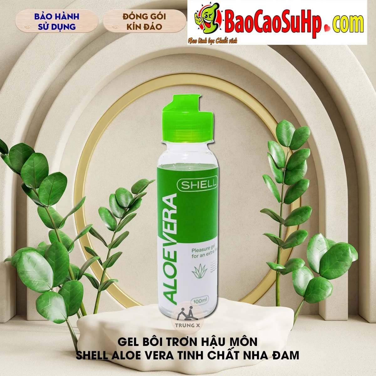 Gel bôi trơn Shell Aloe Vera 100ml mát dịu dưỡng ẩm cao cấp