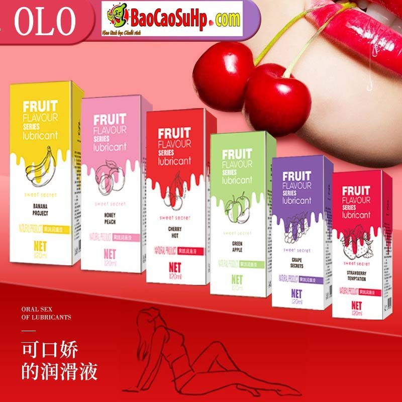 Gel Bôi Trơn OLO 120ml Vị Trái Cây Tự Nhiên Dưỡng Ẩm Mềm Mịn Da