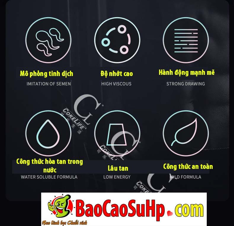 Gel bôi trơn COKELIFE ONE gốc nước cô đặc trắng sánh mịn, an toàn