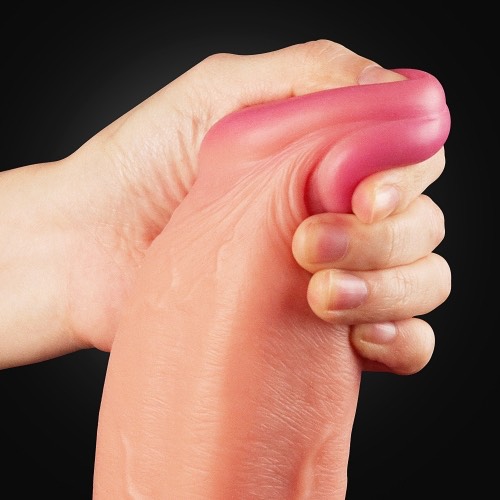 Dương Vật Giả Silicon 2 Da Mềm Mịn Size Lớn 12in - Lovetoy Cao Cấp