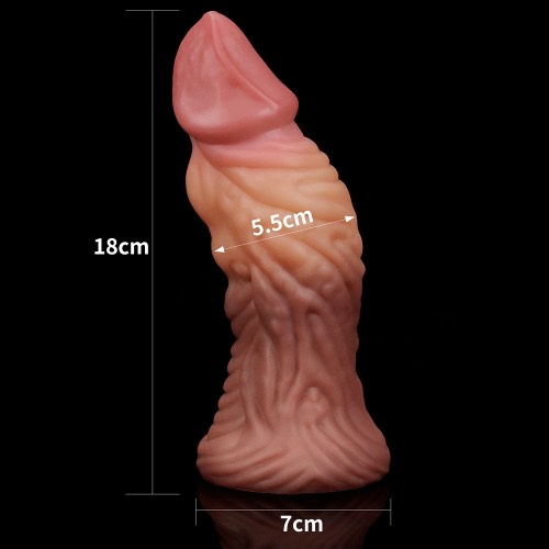 Dương Vật Giả Silicon Siêu Mềm 7in Gân Nổi Lovetoy USA Chất Lượng Cao