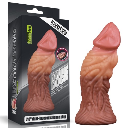 Dương Vật Giả Silicon Siêu Mềm 7in Gân Nổi Lovetoy USA Chất Lượng Cao