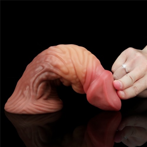 Dương Vật Giả Silicon Siêu Mềm 7in Gân Nổi Lovetoy USA Chất Lượng Cao