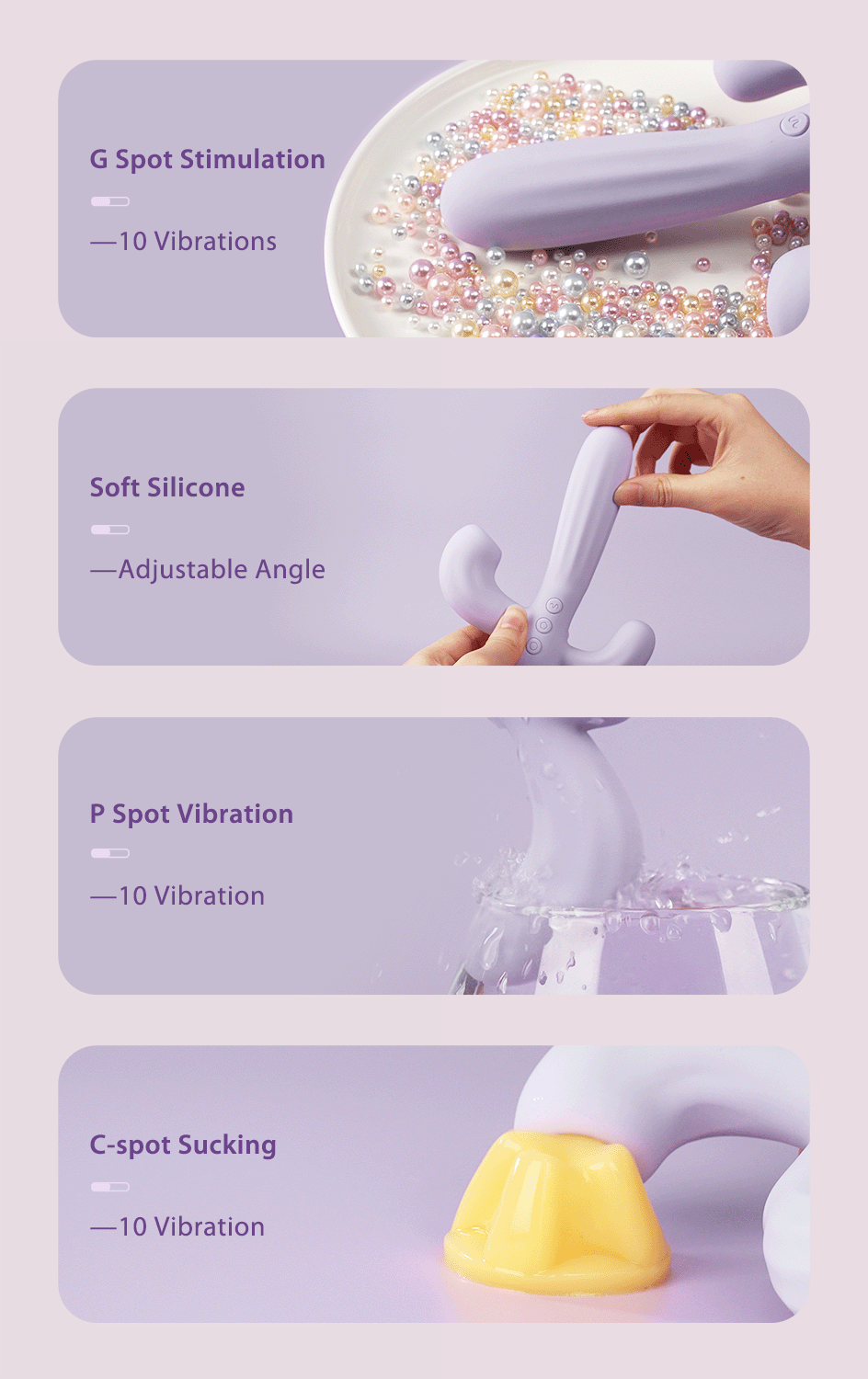 Cung cấp Dương Vật Giả Cao Cấp 3 Đầu - Rung - Mút - Kích Thích Cùng Lúc Bên Trong Ngoài - chính hãng