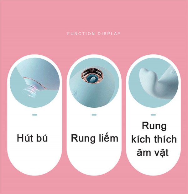 Máy Rung Hút Âm Đạo Ngực Zemalia Little Wale Siêu Mạnh