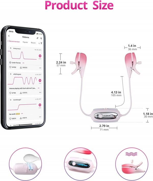  Review Máy Massage Kẹp Núm Vú Siêu Rung - Điều Khiển Điện Thoại Toàn Thế Giới - Lovense Gemini cao cấp