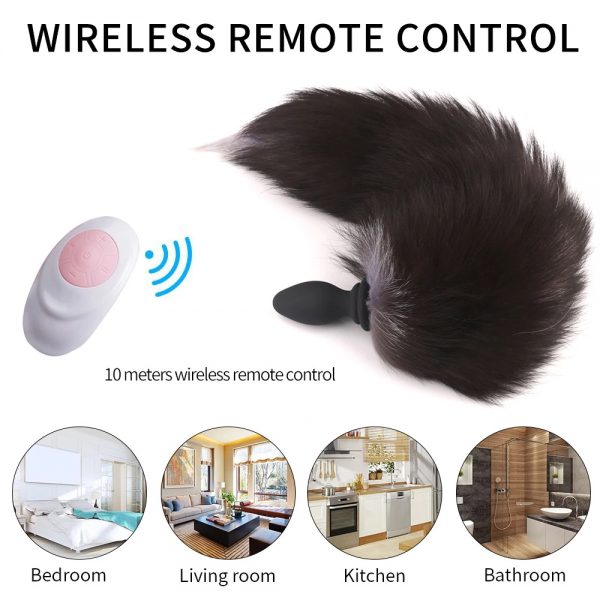 Đuôi Cao Cao Cấp Có Rung Điều Khiển Tiện Lợi Pin Sạc