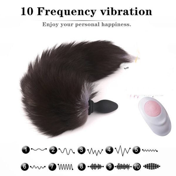 Đuôi Cao Cao Cấp Có Rung Điều Khiển Tiện Lợi Pin Sạc