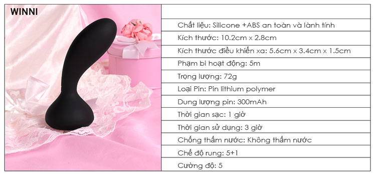 Sextoy Hậu Môn Điều Khiển Từ Xa Svakom Julie Cao Cấp Mới