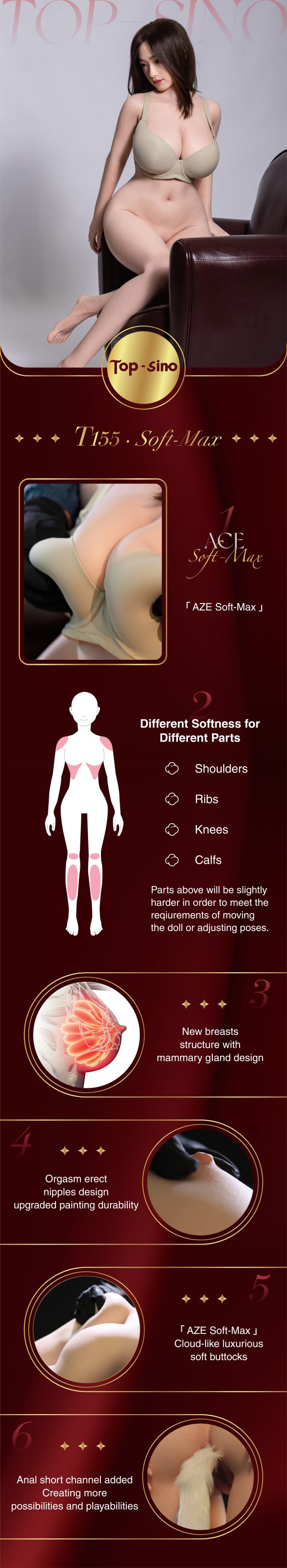 Búp Bê Tình Dục Top Sino Japan ACE Soft Max Mềm Mại Mili Búp Bê Tình Dục Top Sino Japan ACE Soft Max Mềm Mại Mili