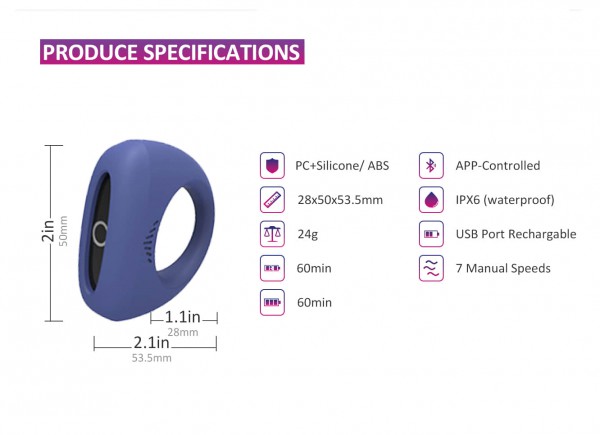 Vòng Rung Magic Dante II Điều Khiển Qua App Hàng Độc Đáo