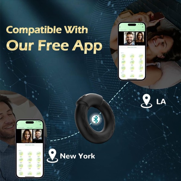 Vòng Rung Điều Khiển Điện Thoại Sưởi Ấm Kích Thích Toàn Cầu