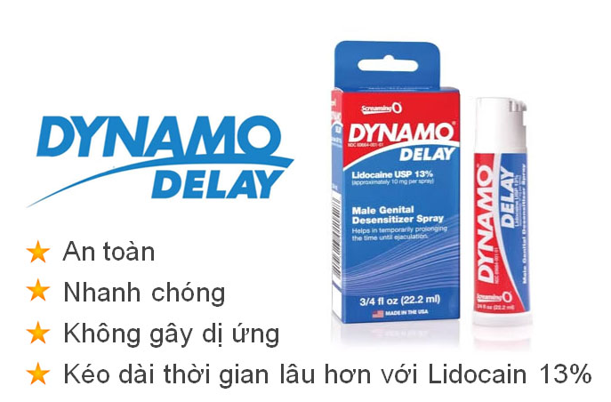 Xịt Kéo Dài Xuất Tinh Dynamo USA Cao Cấp Hiệu Quả Tối Ưu