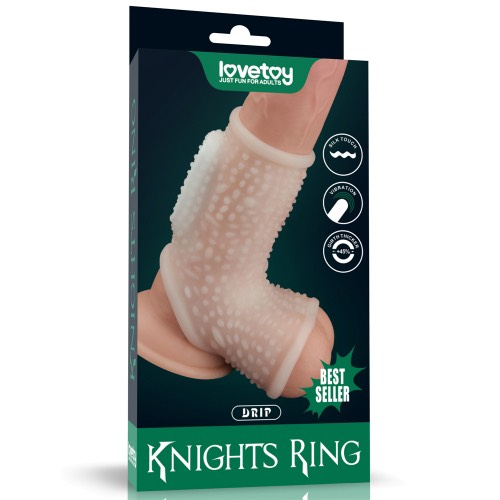 Bao cao su đôn dên gai rung quai đeo Knights Ring Lovetoy USA