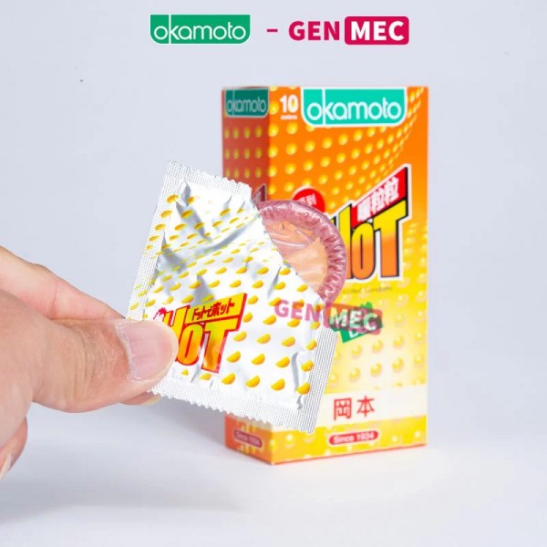 Bao Cao Su Okamoto Nhật Kéo Dài Gai Li Ti Nóng Ấm Siêu Mềm