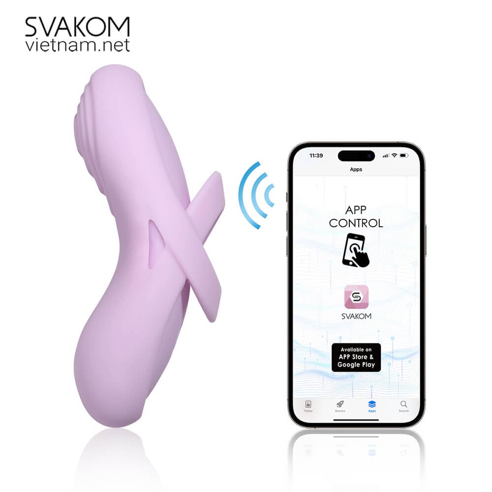 Máy Rung Âm Vật Đeo Ngón SVAKOM Echo 2 Điều Khiển App Tình Yêu