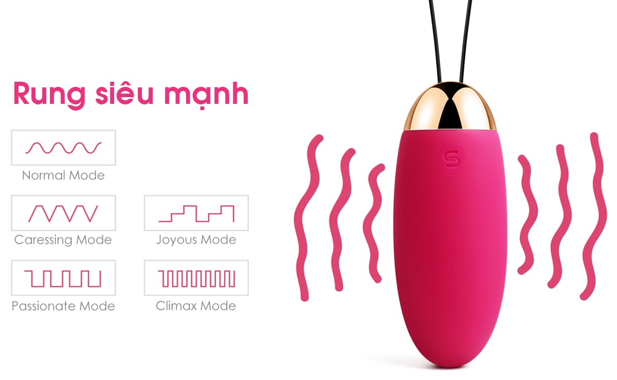 SVAKOM Elva Trứng Rung 26 Tần Số Rung Điều Khiển Từ Xa
