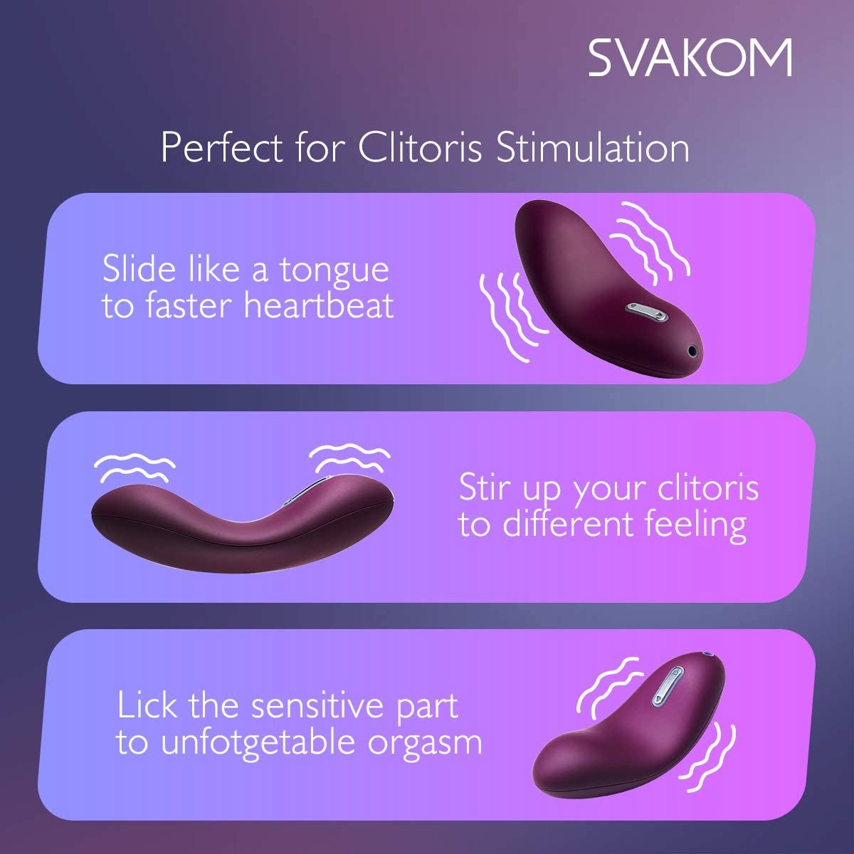 SVAKOM Echo lưỡi rung kỳ diệu đồ chơi tình yêu cho couples