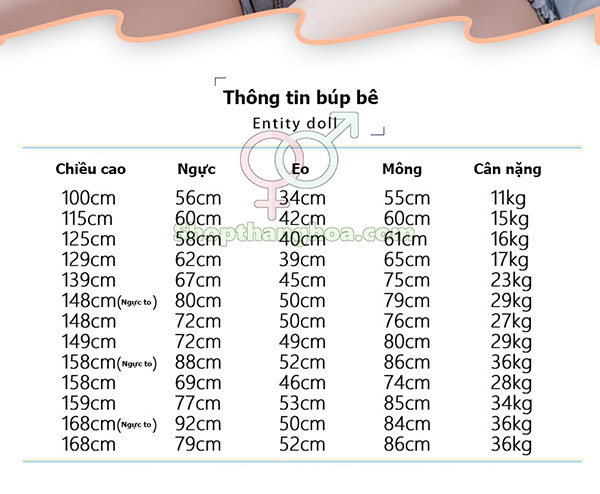 Búp bê silicone BBTD410 siêu thật hấp dẫn mua ngay