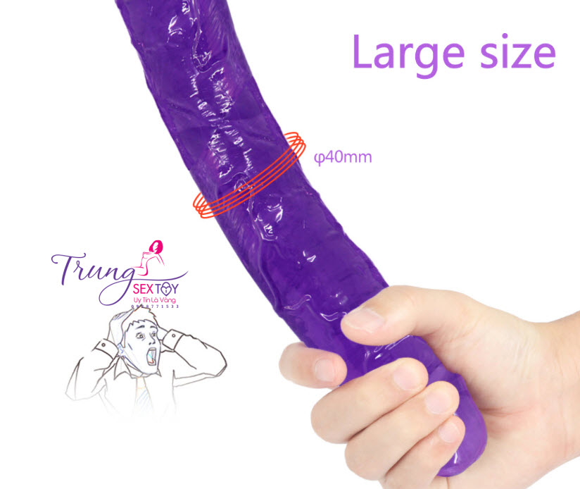 Dương vật giả hai đầu cao cấp dành cho les thỏa mãn kích thích Dương vật giả hai đầu cao cấp dành cho les thỏa mãn kích thích