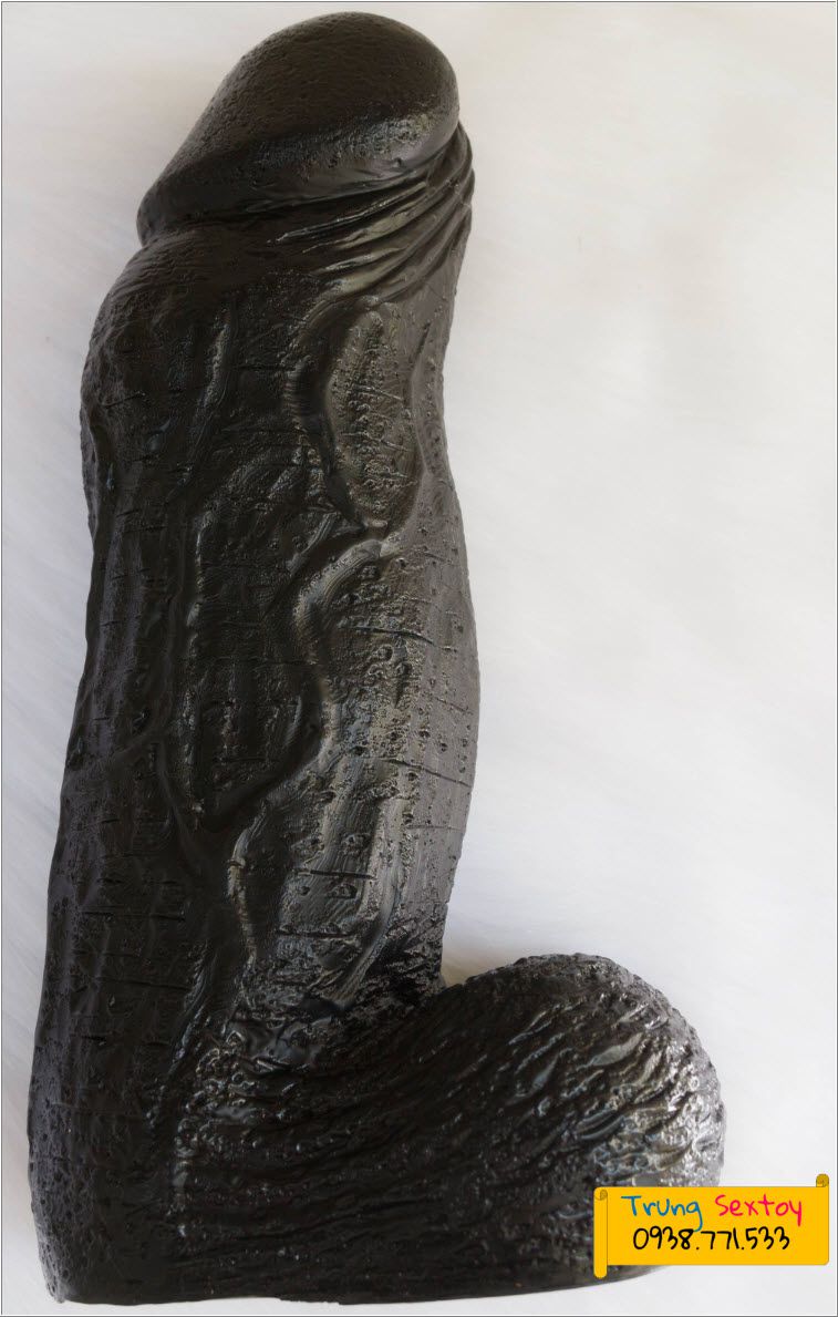 Dương vật giả cỡ lớn màu đen siêu mềm mịn kích thích mạnh