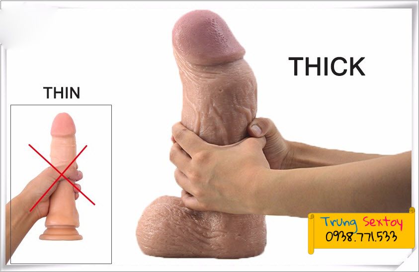 Dương vật giả cỡ lớn màu đen siêu mềm mịn kích thích mạnh