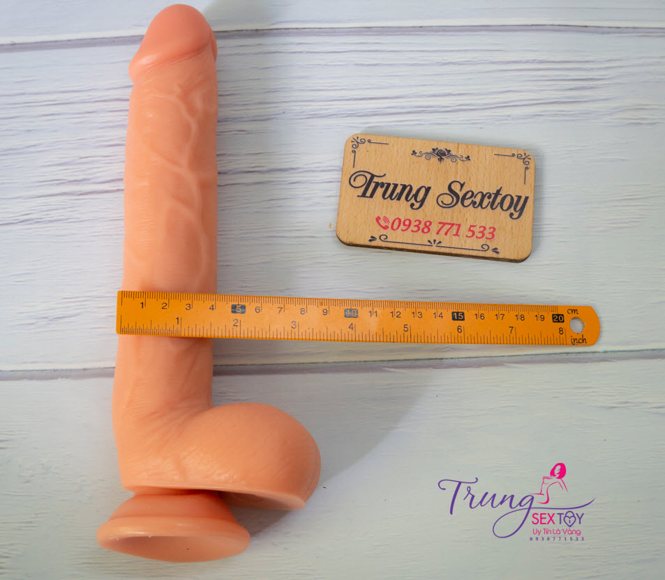 Dương Vật Giả Gắn Tường 20cm Chân Không Siêu Thật Kích Thích