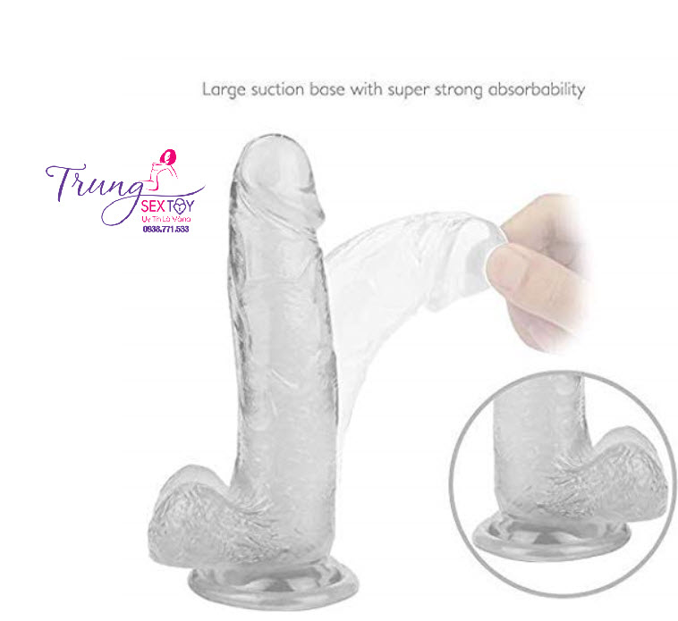 Dương vật giả trong suốt cao cấp thiết kế độc đáo hấp dẫn