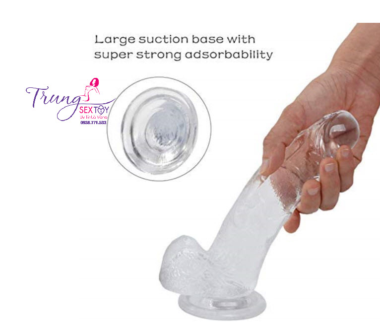 Dương vật giả trong suốt cao cấp thiết kế độc đáo hấp dẫn