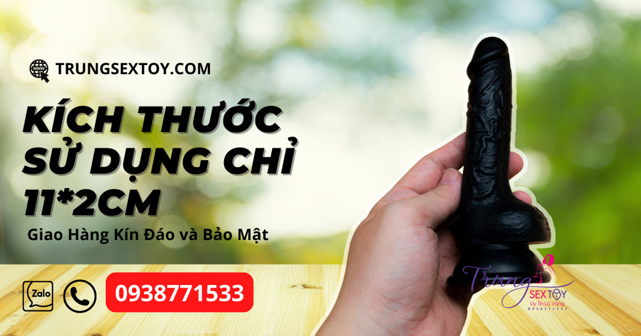 Dương Vật Giả Mini Đen Siêu Cưng 11cm Kích Thích Mạnh Mẽ