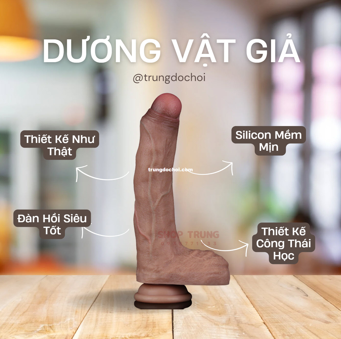 Dương vật giả Lovetoy 17cm mềm mại sống động, hàng hot 2024