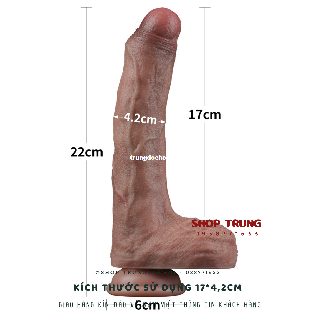Dương vật giả Lovetoy 17cm mềm mại sống động, hàng hot 2024