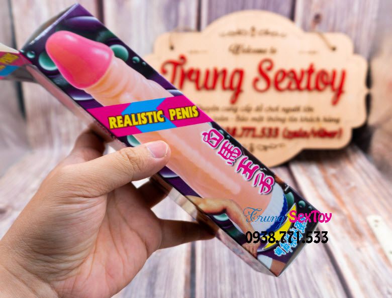 Dương Vật Giả Có Rung 2 Pin Cầm Tay Siêu Mềm Mại Kích Thích