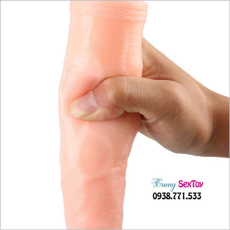 Dương Vật Giả Có Rung 2 Pin Cầm Tay Siêu Mềm Mại Kích Thích