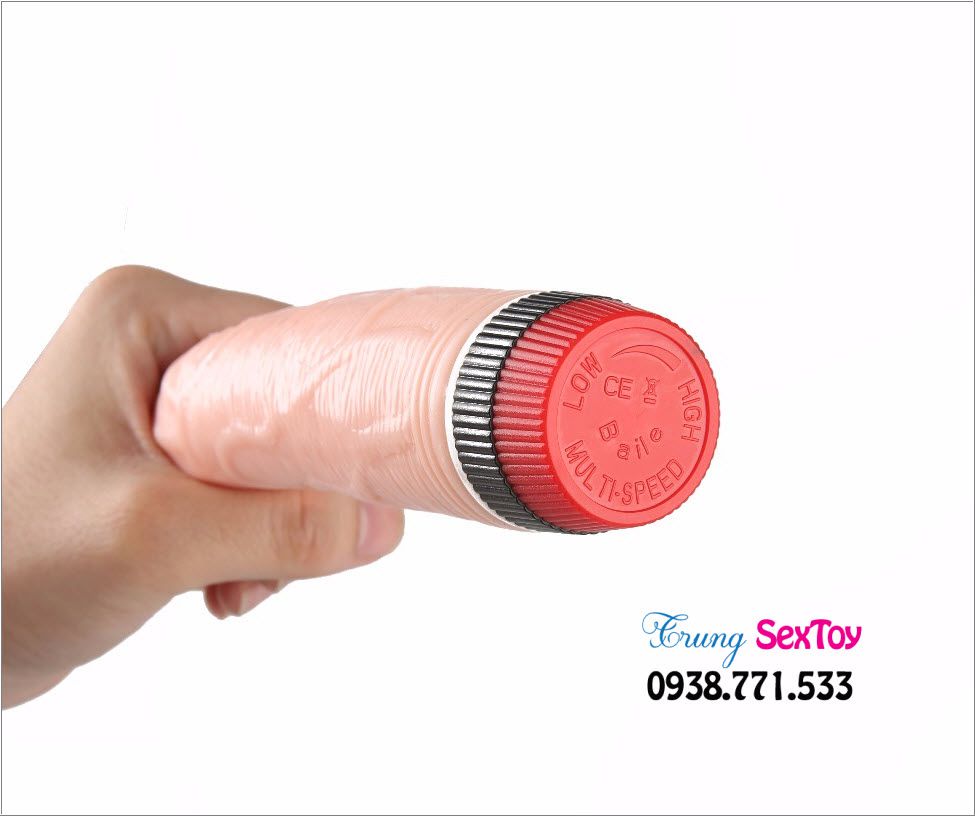 Dương Vật Giả Có Rung 2 Pin Cầm Tay Siêu Mềm Mại Kích Thích