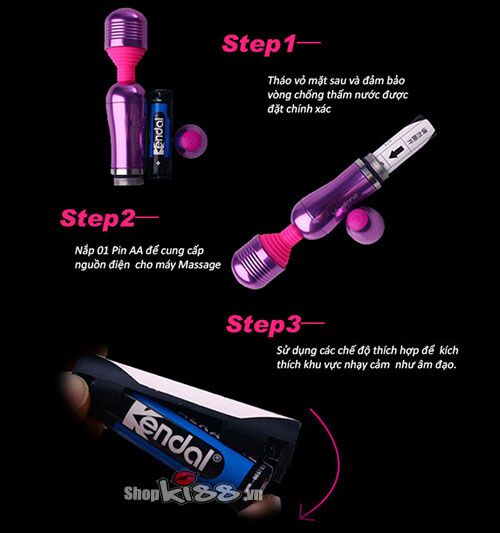 Chày rung mát xa mini Nalone Roma chống thấm nước 6 chế độ Chày rung mát xa mini Nalone Roma chống thấm nước 6 chế độ