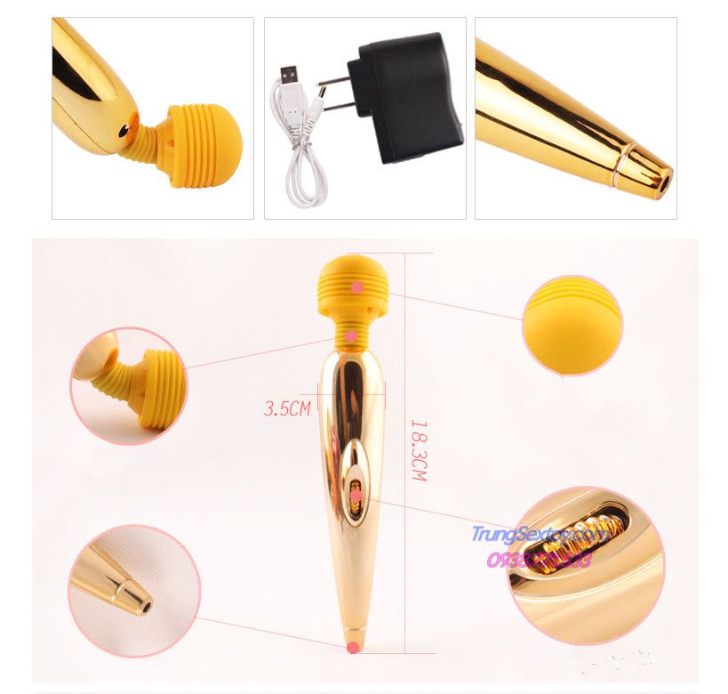 Máy Massage Mini Gold Kích Thích Điểm G Tăng Hưng Phấn