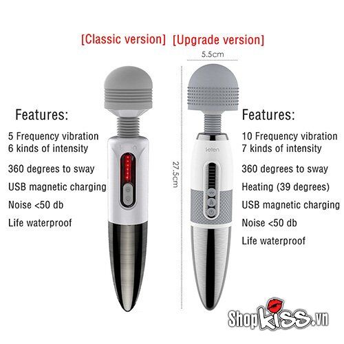 Chày rung cao cấp Leten Lightning sưởi ấm rung 7 chế độ silicon mềm