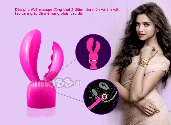 Đầu phụ silicon Nalone cho chày rung massage điểm G ngực âm đạo