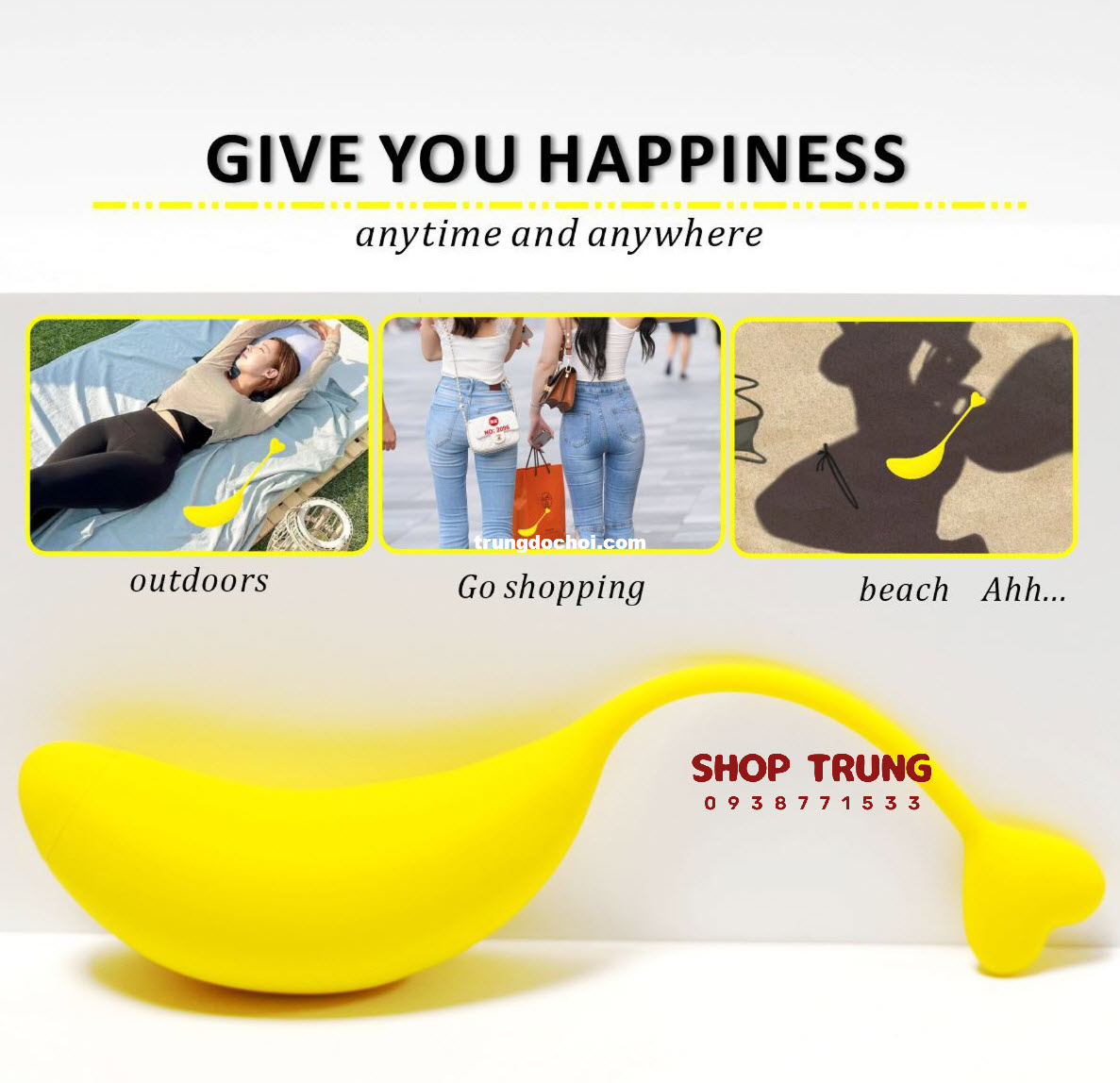 Trứng Rung Điều Khiển Từ Xa Thiết Kế Độc Đáo Cảm Giác Mạnh
