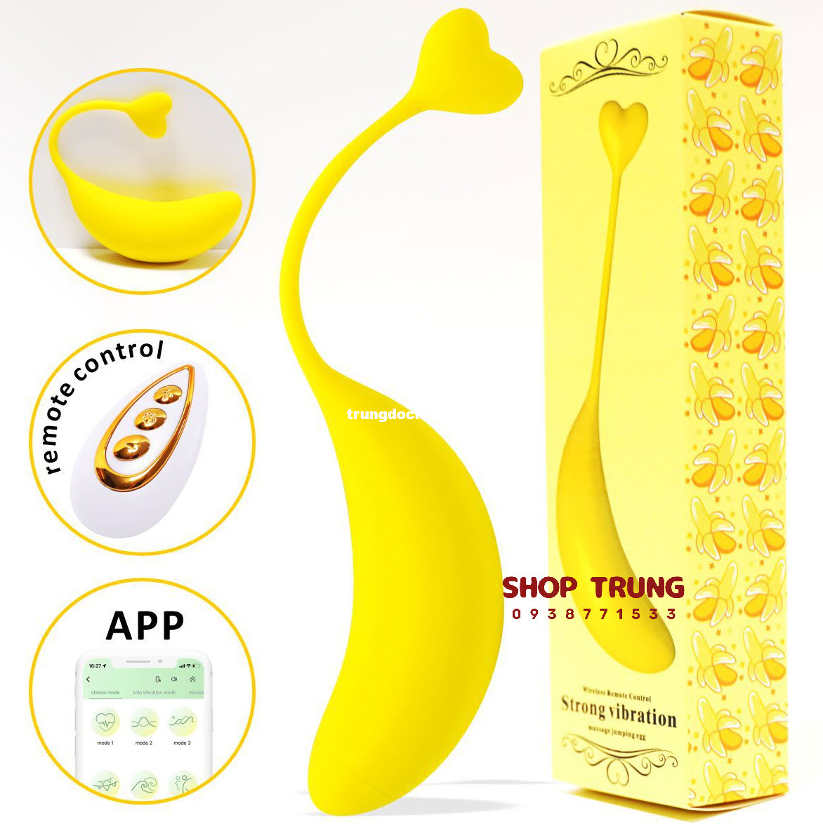 Trứng Rung Điều Khiển Từ Xa Thiết Kế Độc Đáo Cảm Giác Mạnh