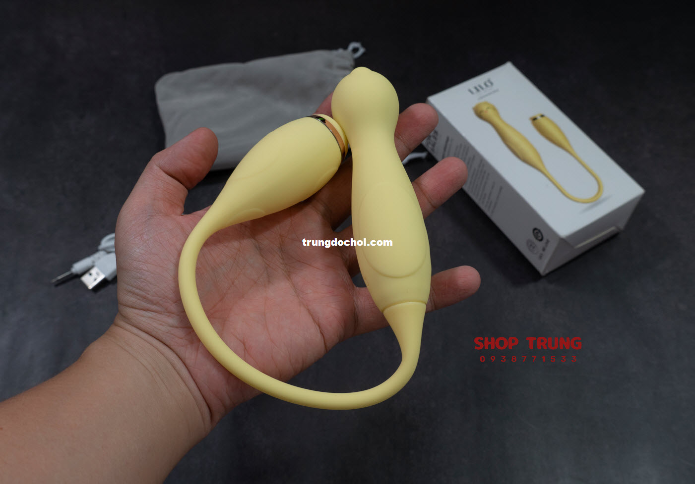 Trứng Rung Mini Hình Mèo 2 Đầu 10 Chế Độ Khuyến Mãi Hot