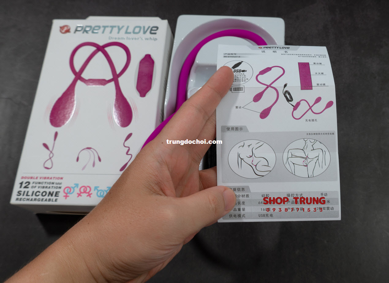 Trứng Rung Pretty Love Hai Đầu Đa Tính Năng Kích Thích