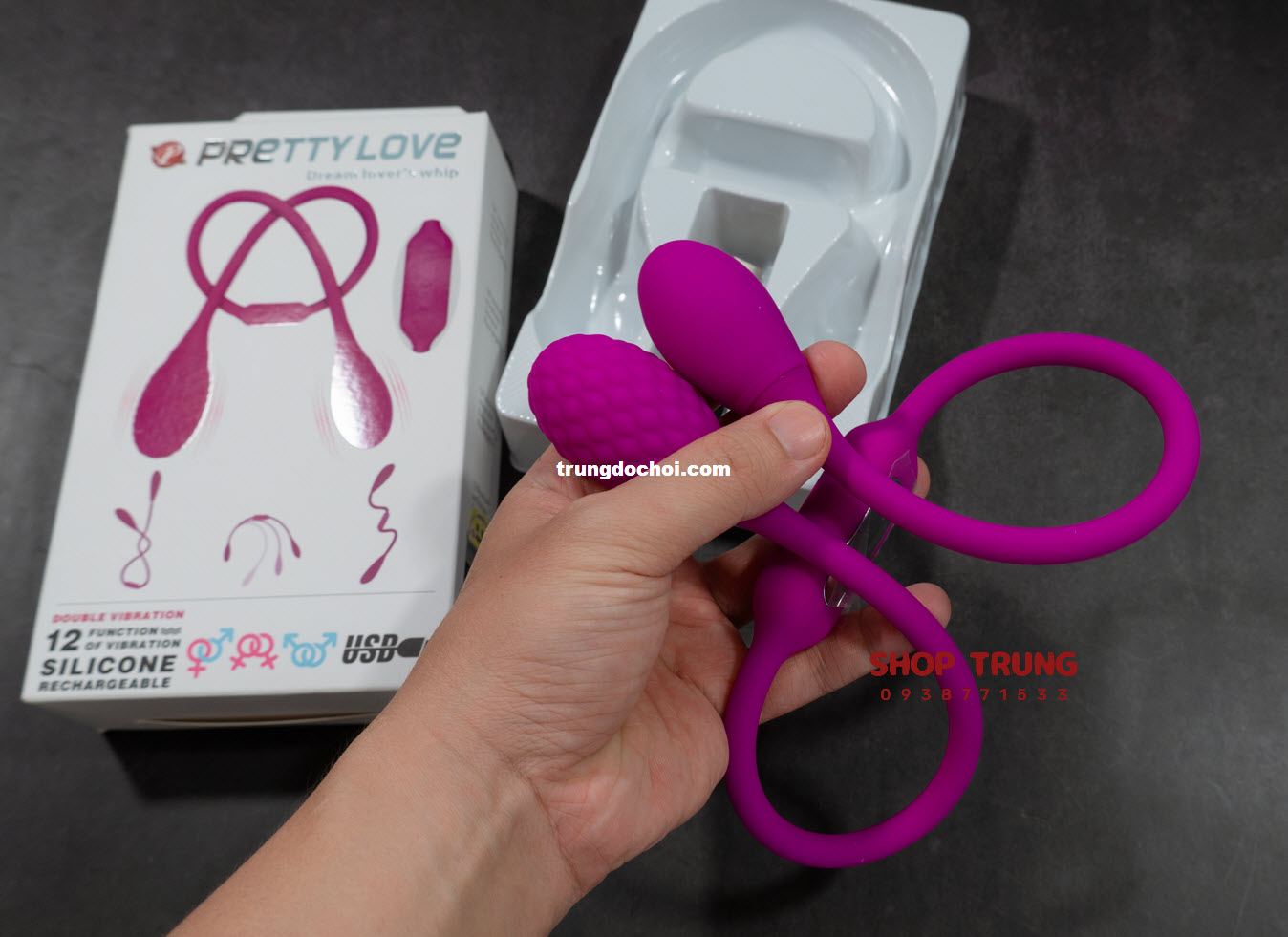 Trứng Rung Pretty Love Hai Đầu Đa Tính Năng Kích Thích