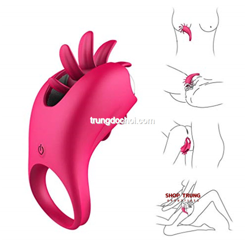 Vòng Rung Lưỡi Xoay 360 Độ Kích Thích Mạnh Mẽ Âm Đạo Vòng Rung Lưỡi Xoay 360 Độ Kích Thích Mạnh Mẽ Âm Đạo